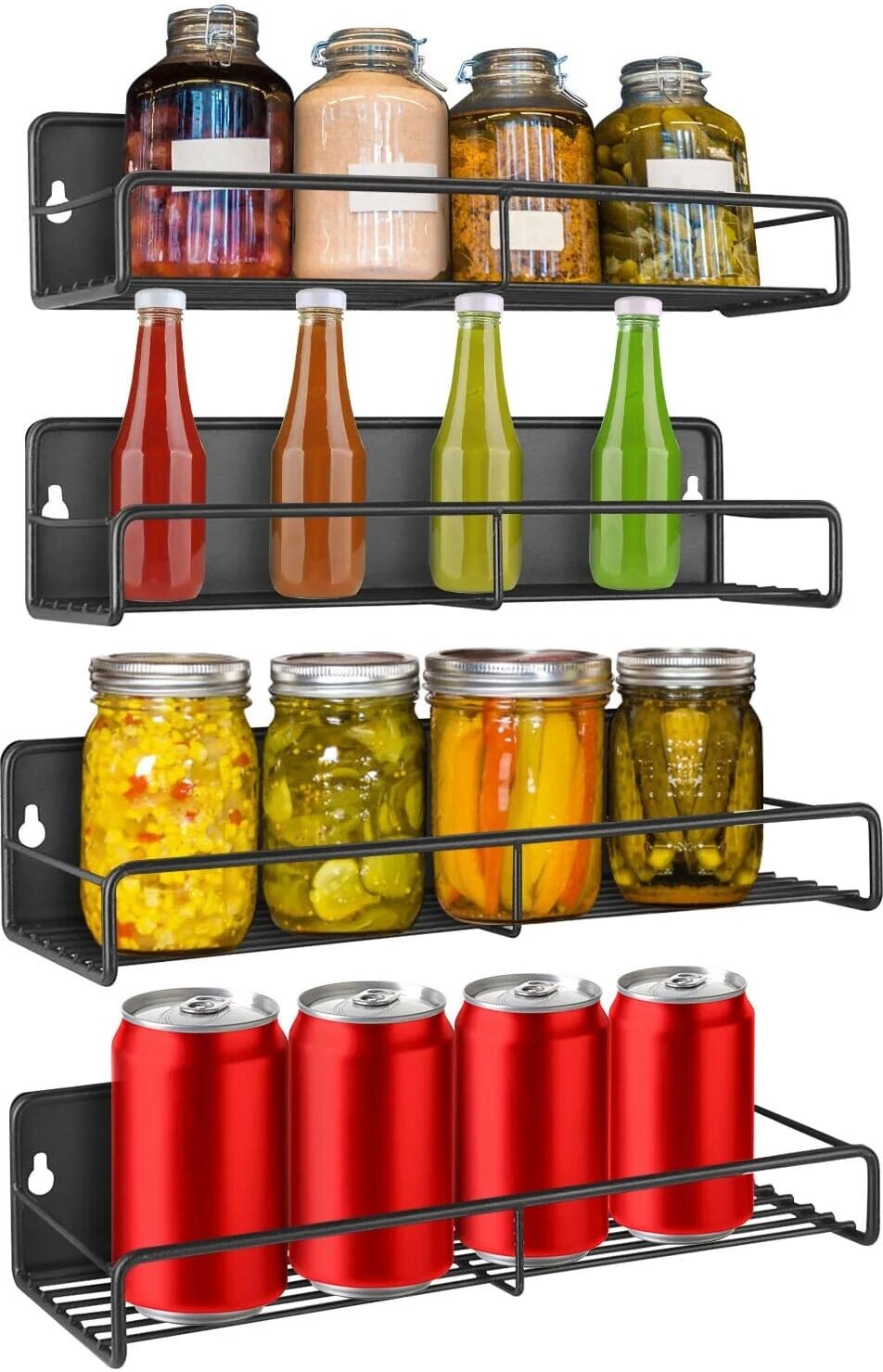 DailySale 4-Piece: Strong Magnetic Spice Rack Organizer