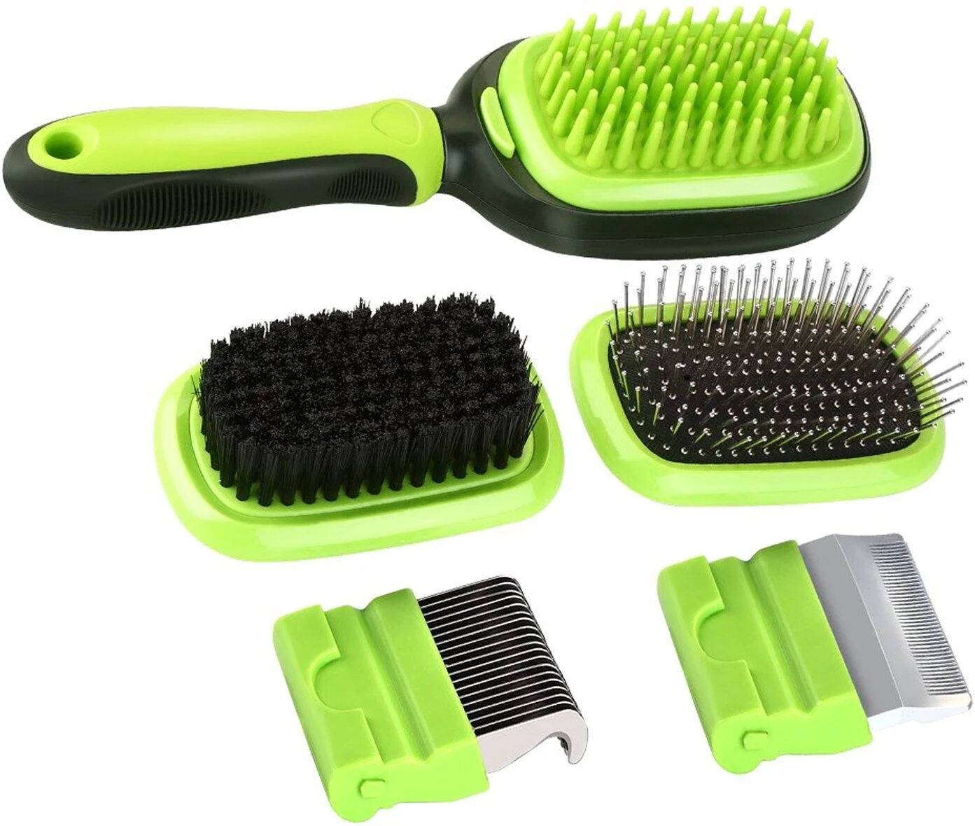 DailySale 5-in-1 Pet Brush Set Pet Grooming Shedding Massage Combs