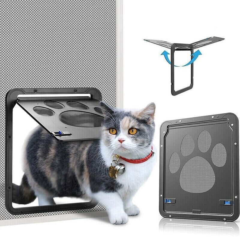 DailySale Dog or Cat Small Screen Locking Flap Door Magnetic Automatic Slide Protector