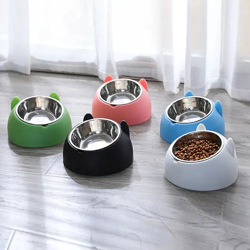 DailySale Premium Stainless Steel Cat & Dog Bowls - Non Slip Base for Food & Water