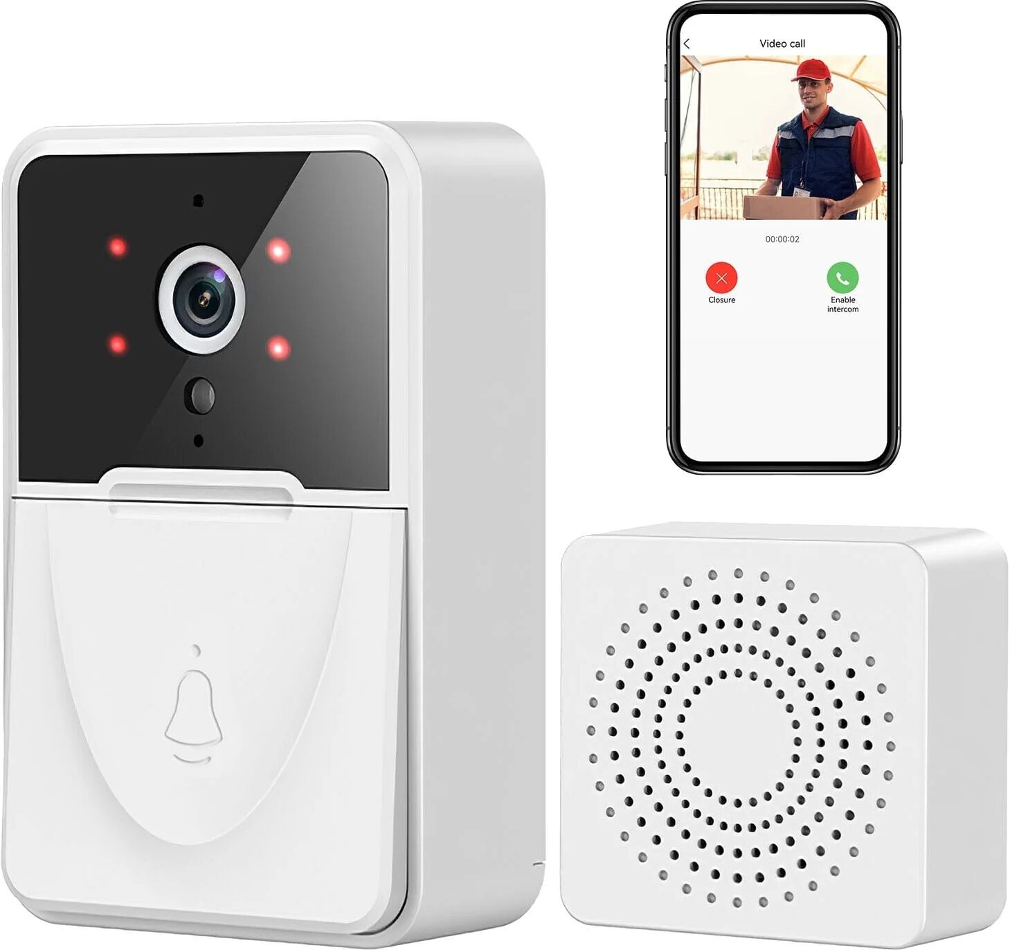 DailySale Smart Wireless Wi-Fi Video Security Doorbell