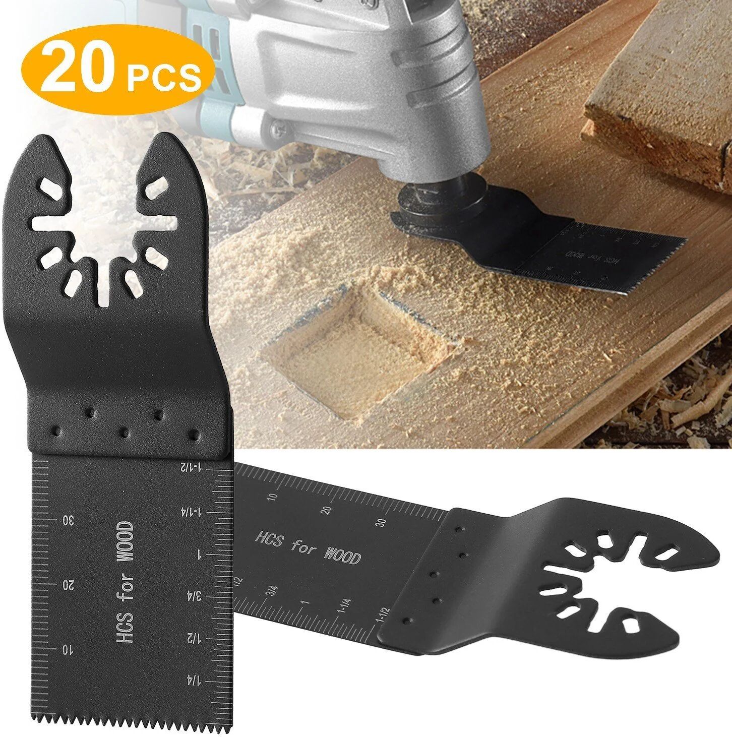 DailySale 20-Pieces Set: Saw Blade Metal Oscillating Multitool Cutter Fit