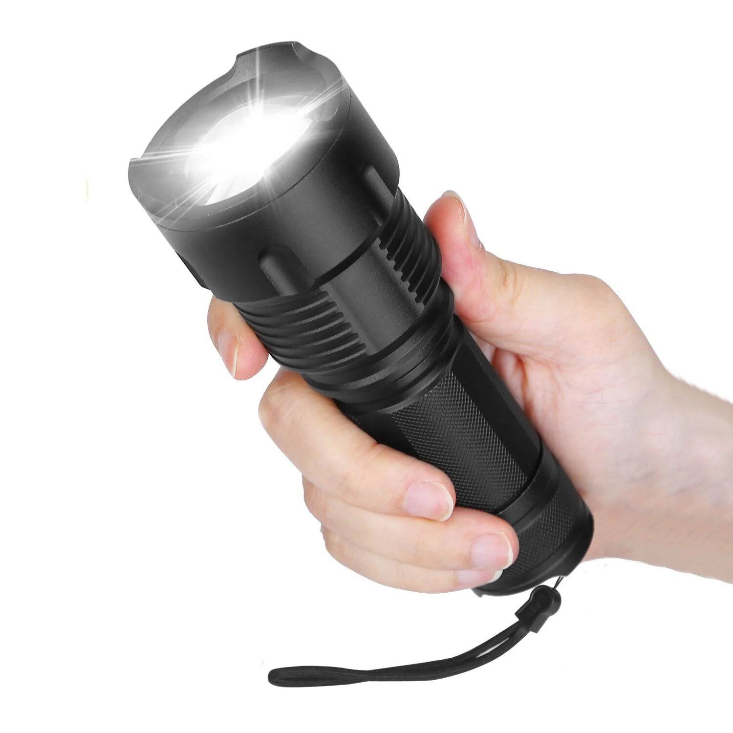 DailySale LED Rechargeable Zoomable Flashlight