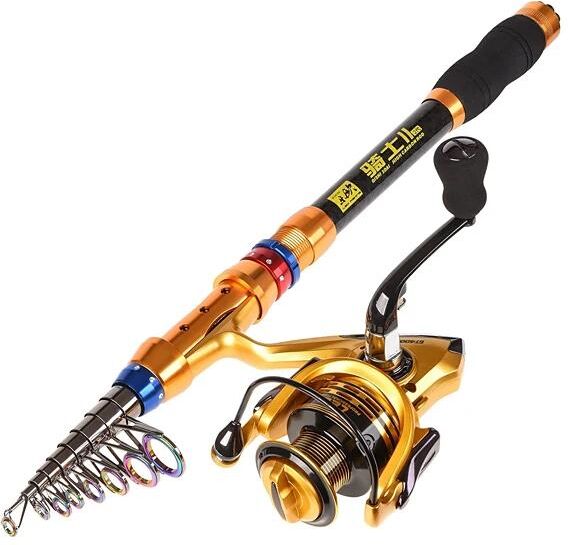 DailySale Fishing Rod and Reel Combo Telespin Rod