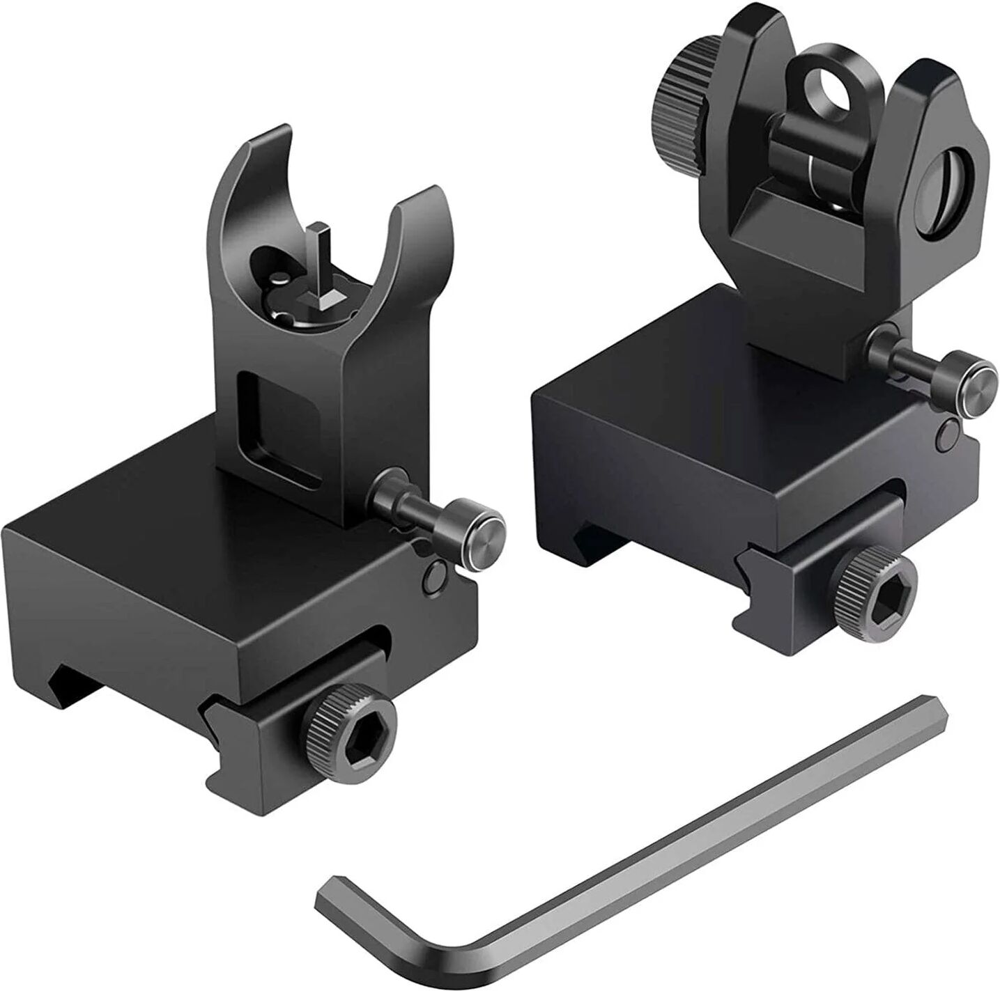 DailySale Flip Up Rear Front Aluminum Alloy Tactical Sight Set