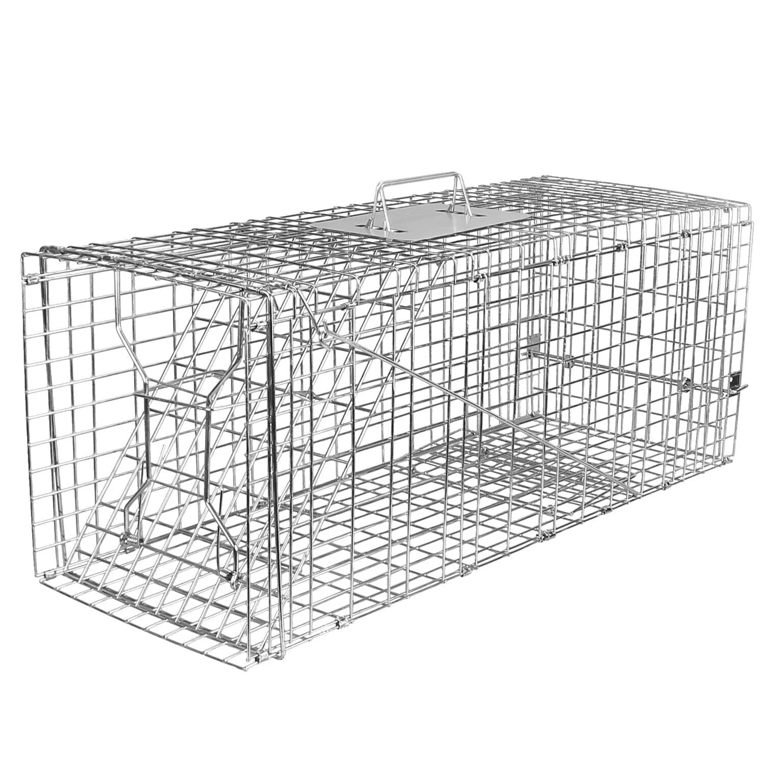 DailySale Humane Catch Release Live Animal Collapsible Galvanized Wire Trap Cage
