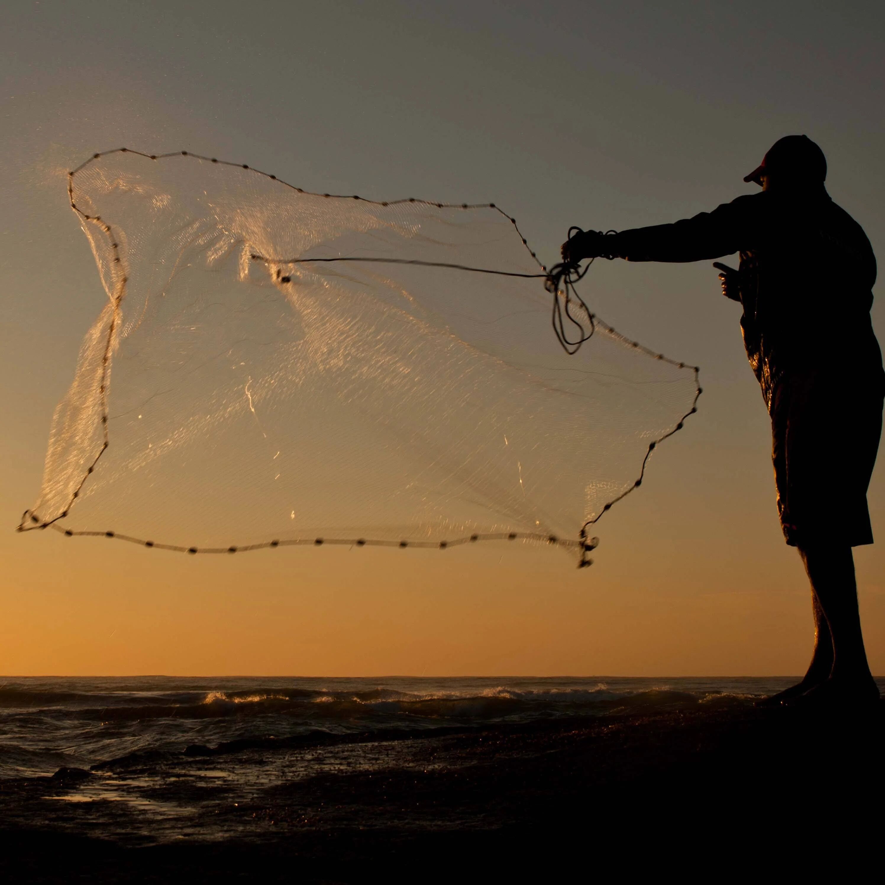 DailySale Saltwater Fishing 6 Foot Cast Net with Heavy Duty Sinker Weights for Bait Trap