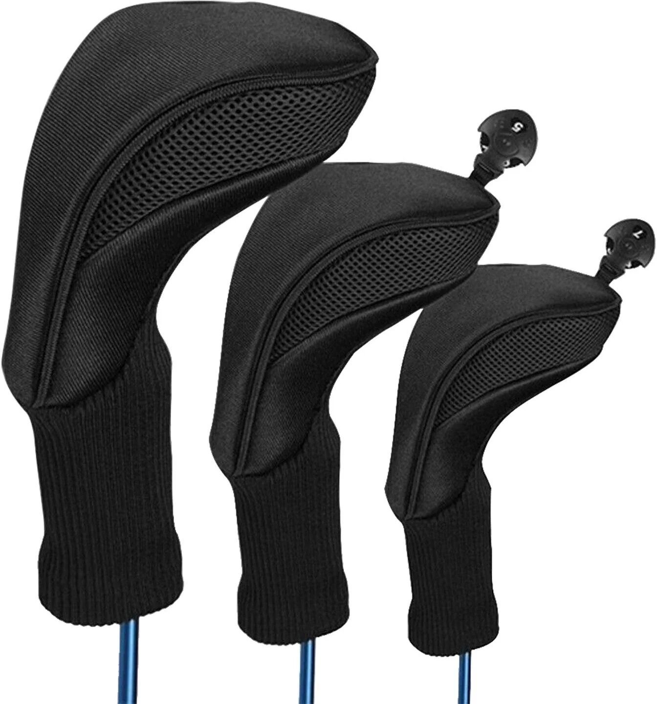 DailySale 3-Piece: Long Neck Mesh Golf Club Head Cover