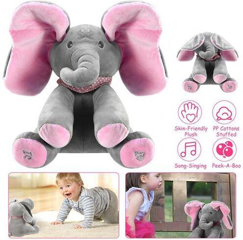 DailySale 12-Inch Stuffed Plush Elephant Doll