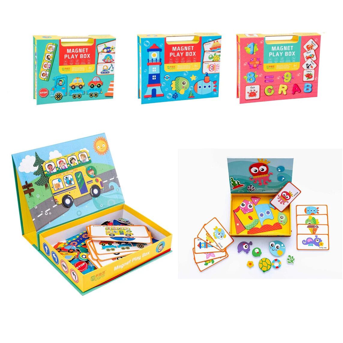 DailySale 3-Pack: Children's Magnetic Puzzle Early Education Educational Toys