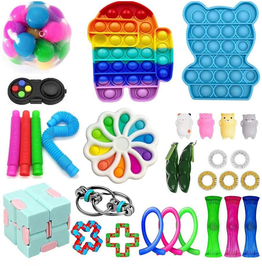 DailySale 31-Piece: Fidget Sensory Toy Set - Stress Relief for Kids and Adults