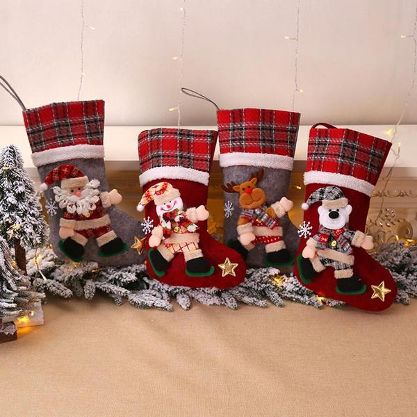 DailySale 4-Pack: New Style Creative Doll Christmas Socks
