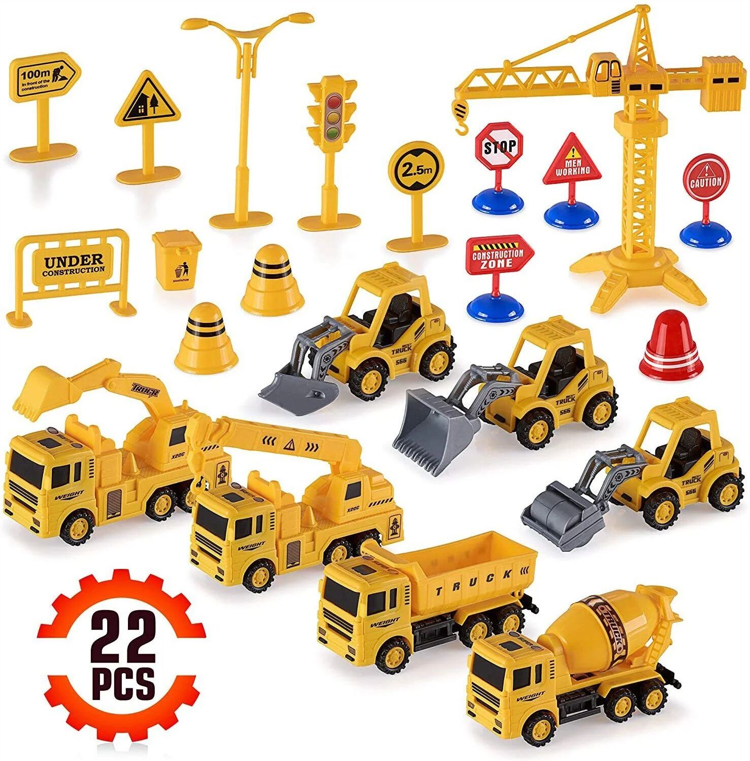 DailySale Construction Trucks Toy Set Toys for Kids Boys and Girls Age 3 Year Old & Up