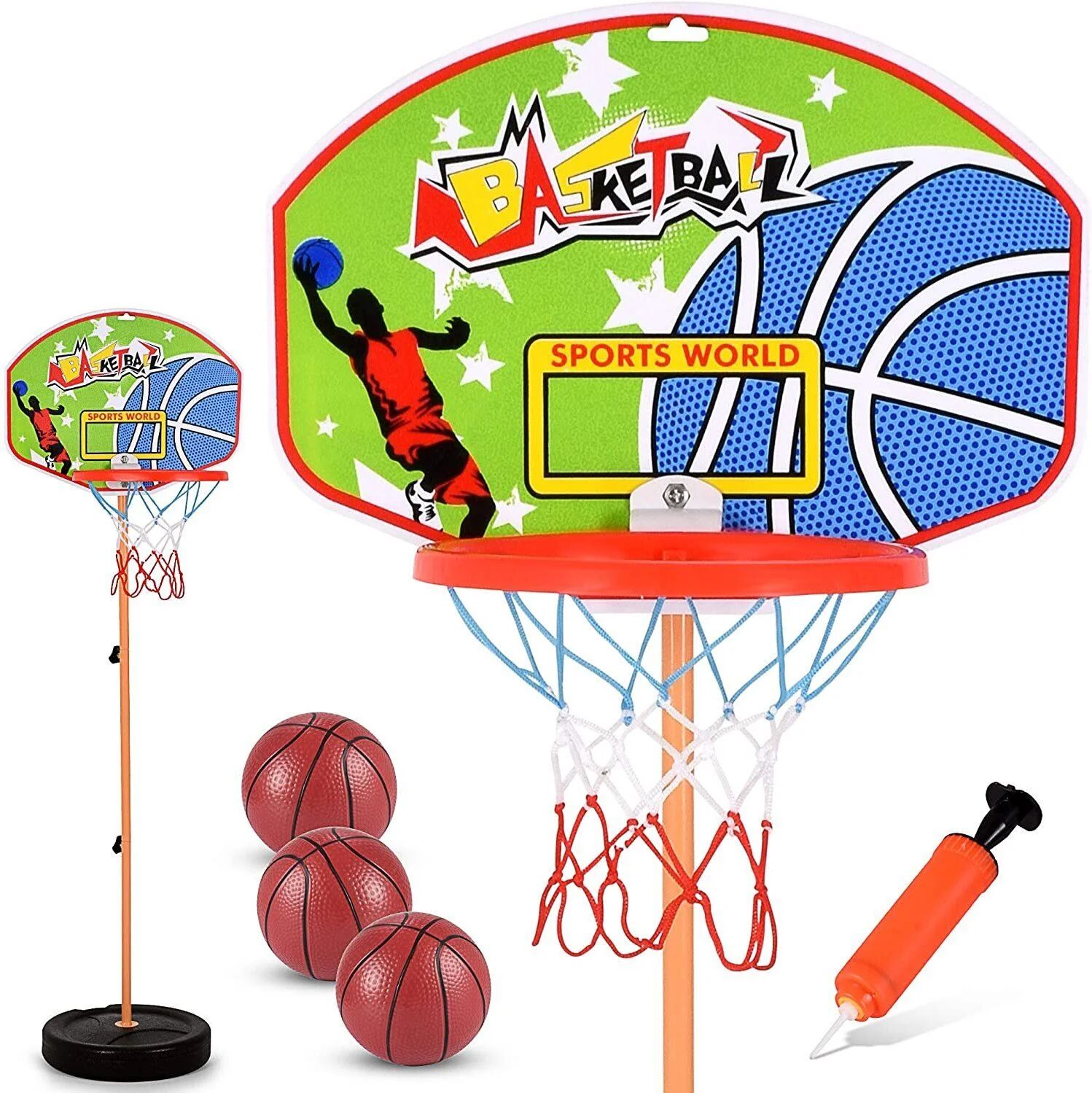 DailySale Height Adjustable Kids Basketball Hoops Set