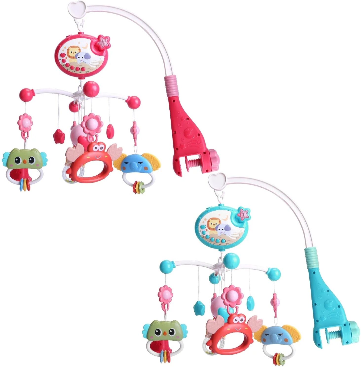 DailySale Baby Musical Crib Bed Bell Rotating Mobile Star Projection