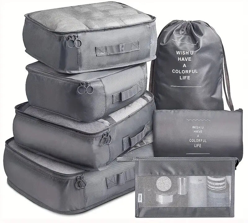 DailySale 7-Pieces: Travel Luggage Packing Organizers Set