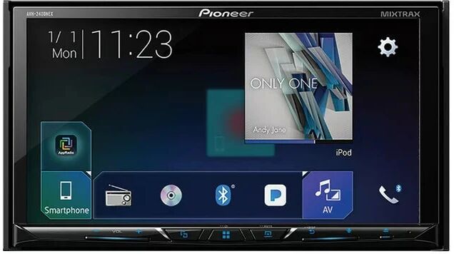 DailySale Pioneer AVH-2400NEX 7" Double-DIN In-Dash NEX DVD Receiver With Motorized Display, Bluetooth, Apple Carplay, Android Auto & SiriusXM Ready (Refurbished)