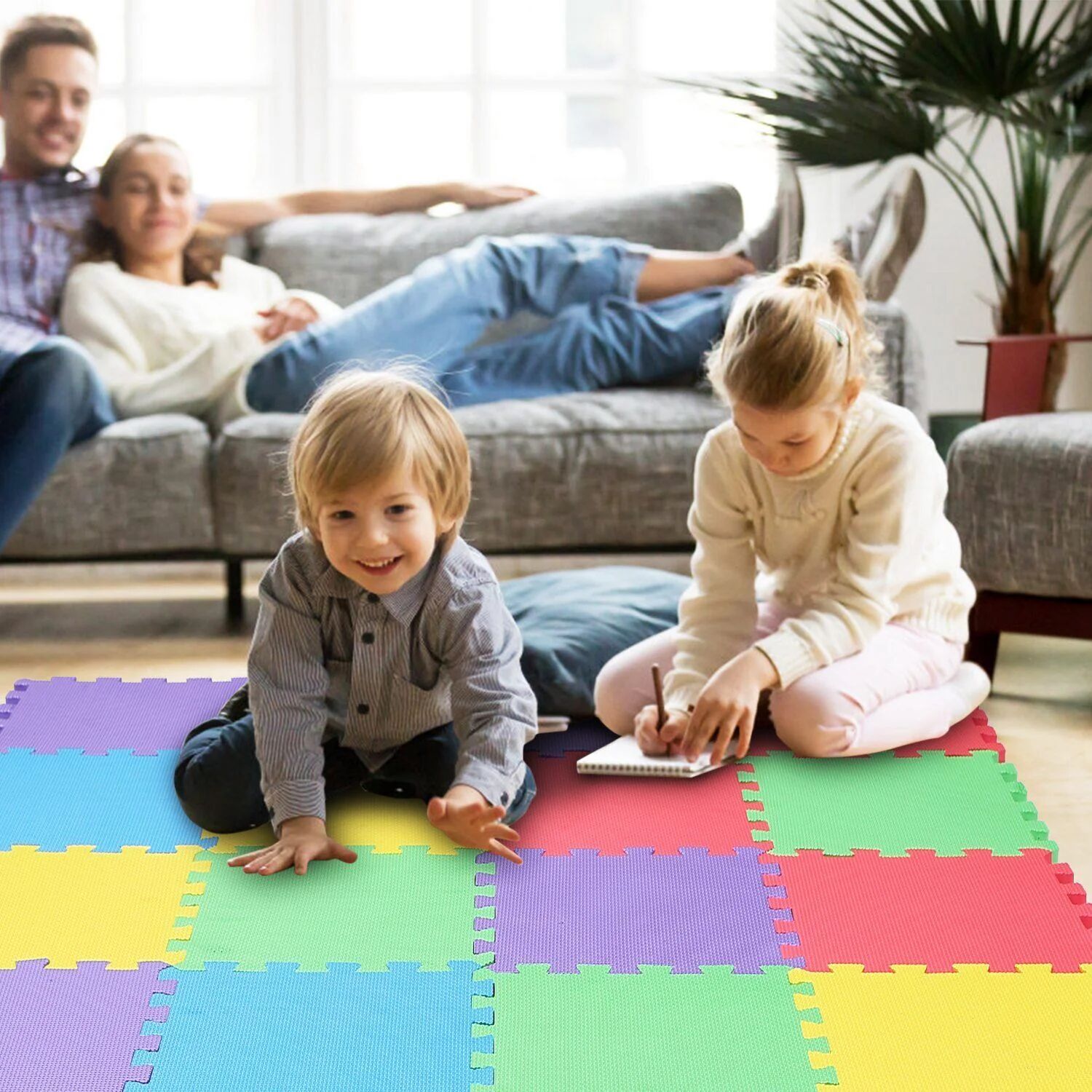 DailySale 16-Pieces: Kids Puzzle Exercise Play Mat