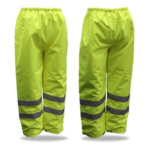 Boss Hi-Vis Insulated Yellow Polyester Rain Pants M