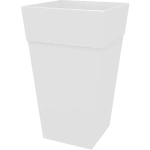 Bloem Finley 25 in. H X 14.65 in. W X 14.65 in. D X 14.65 in. D Resin Tall Tapered Planter Casper Wh