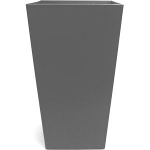 Bloem 20 in. H X 11.5 in. W X 11.5 in. D Plastic Tall Finley Planter Charcoal