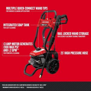 Craftsman CMEPW1900 OEM Branded 1900 psi Electric 1.2 gpm Pressure Washer