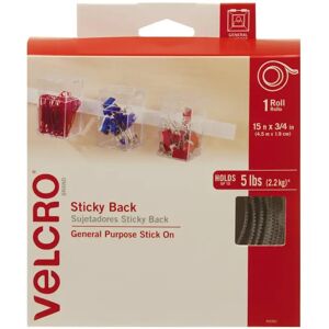 VELCRO Brand Sticky Back Large Nylon Hook and Loop Fastener 180 in. L 1 pk