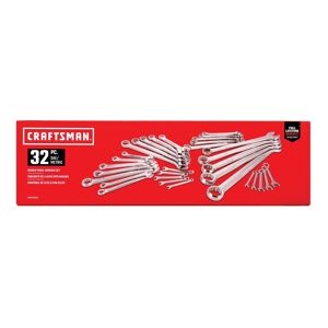 Craftsman 12 Point Metric and SAE Combination Wrench Set 32 pc