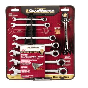 Ace Multiple Metric Gearwrench Set 9.3 in. L 8 pc