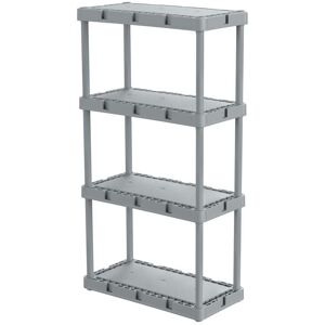 Gracious Living 48 in. H X 24 in. W X 12 in. D Plastic 4-Tier Shelving Unit