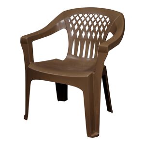 Adams Big Easy Earth Brown Polypropylene Frame Stackable Chair