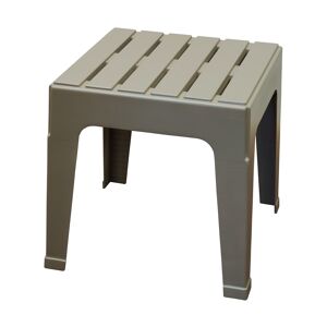 Adams Big Easy Gray Square Resin Stackable Side Table