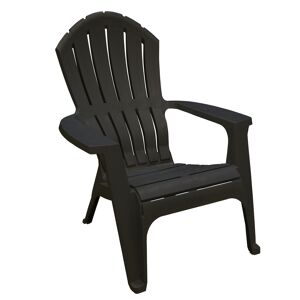 Adams RealComfort Black Polypropylene Frame Adirondack Chair