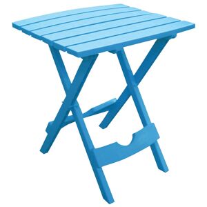 Adams Quik-Fold Pool Blue Rectangular Resin Folding Side Table