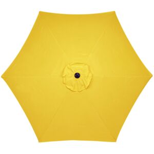 Living Accents 9 ft. Tiltable Yellow Market Umbrella