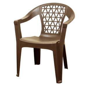 Adams Penza Earth Brown Polypropylene Frame Stackable Chair