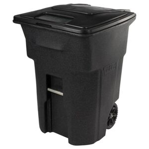 Toter 96 gal Black Polyethylene Wheeled Garbage Can Lid Included