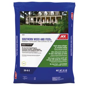 Ace Southern Weed & Feed Lawn Fertilizer For Multiple Grass Types 10000 sq ft