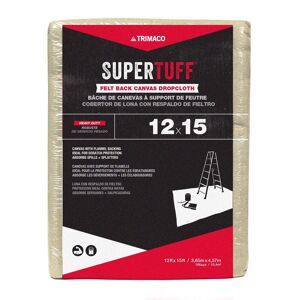 Trimaco SuperTuff 12 ft. W X 15 ft. L Canvas/Felt Drop Cloth 1 pk