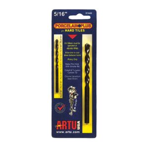 ARTU Porcelain Plus 5/16 in. X 4-1/2 in. L Tungsten Carbide Tipped Glass and Tile Bit Set Straight S