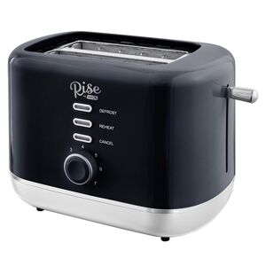 Rise by Dash Plastic Black 2 slot Toaster 7.4 in. H X 7.2 in. W X 11.1 in. D