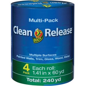 Duck Clean Release 1.41 in. W X 60 yd L Blue Medium Strength Painter's Tape 4 pk