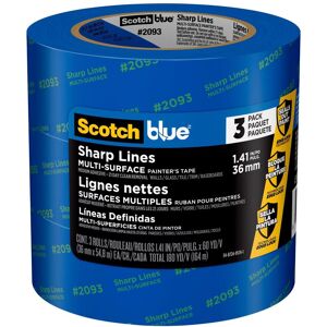 ScotchBlue 1.41 in. W X 60 yd L Blue Medium Strength Painter's Tape 3 pk