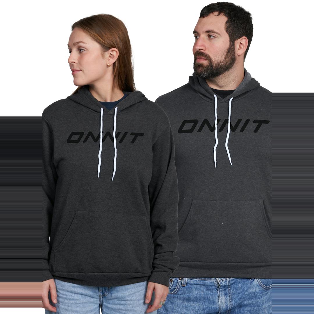 Onnit Type Hoodie Charcoal/Black - LARGE