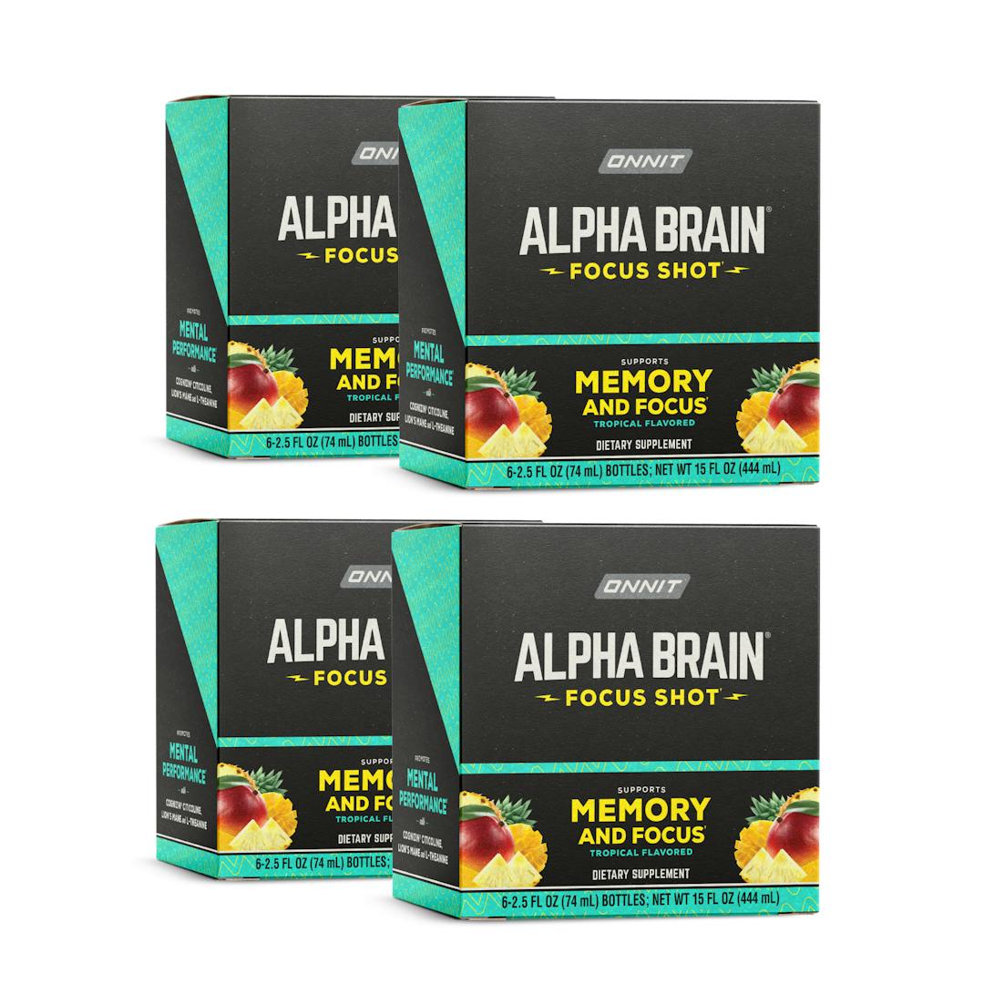 Onnit Alpha BRAIN® Focus Shot - Tropical (2.5 fl oz 24 ct)