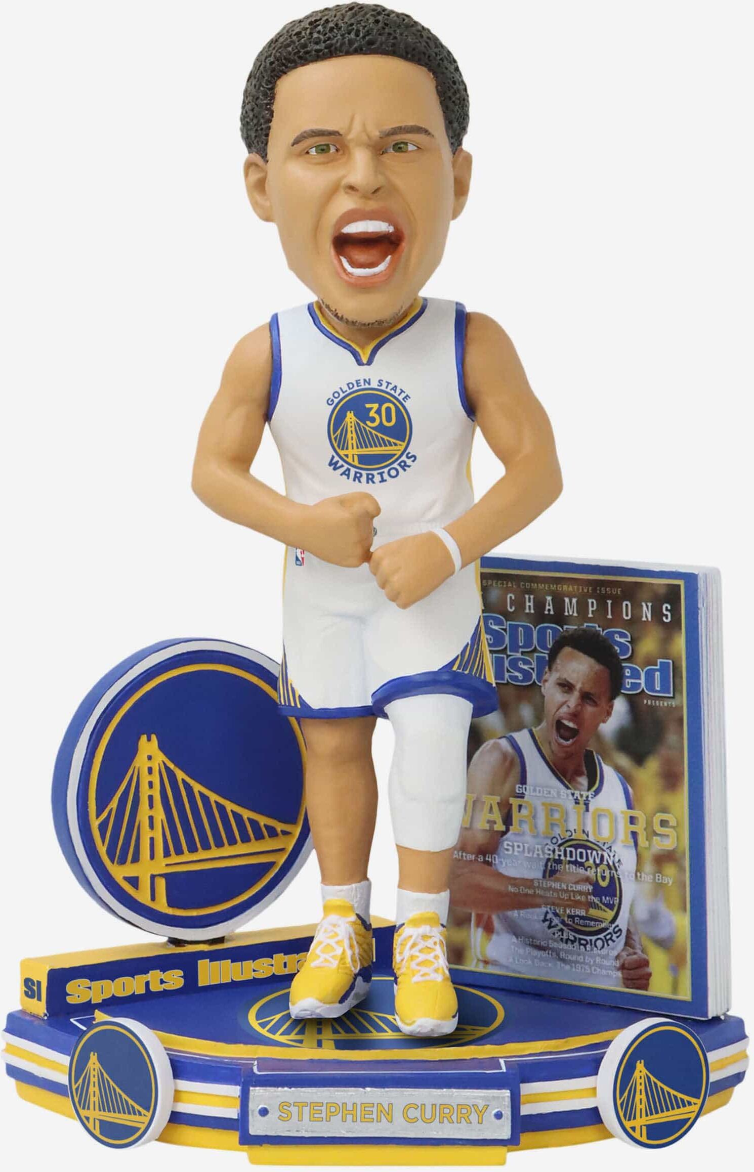 FOCO Steph Curry Golden State Warriors Splashdown Sports Illustrated Cover Bobblehead -