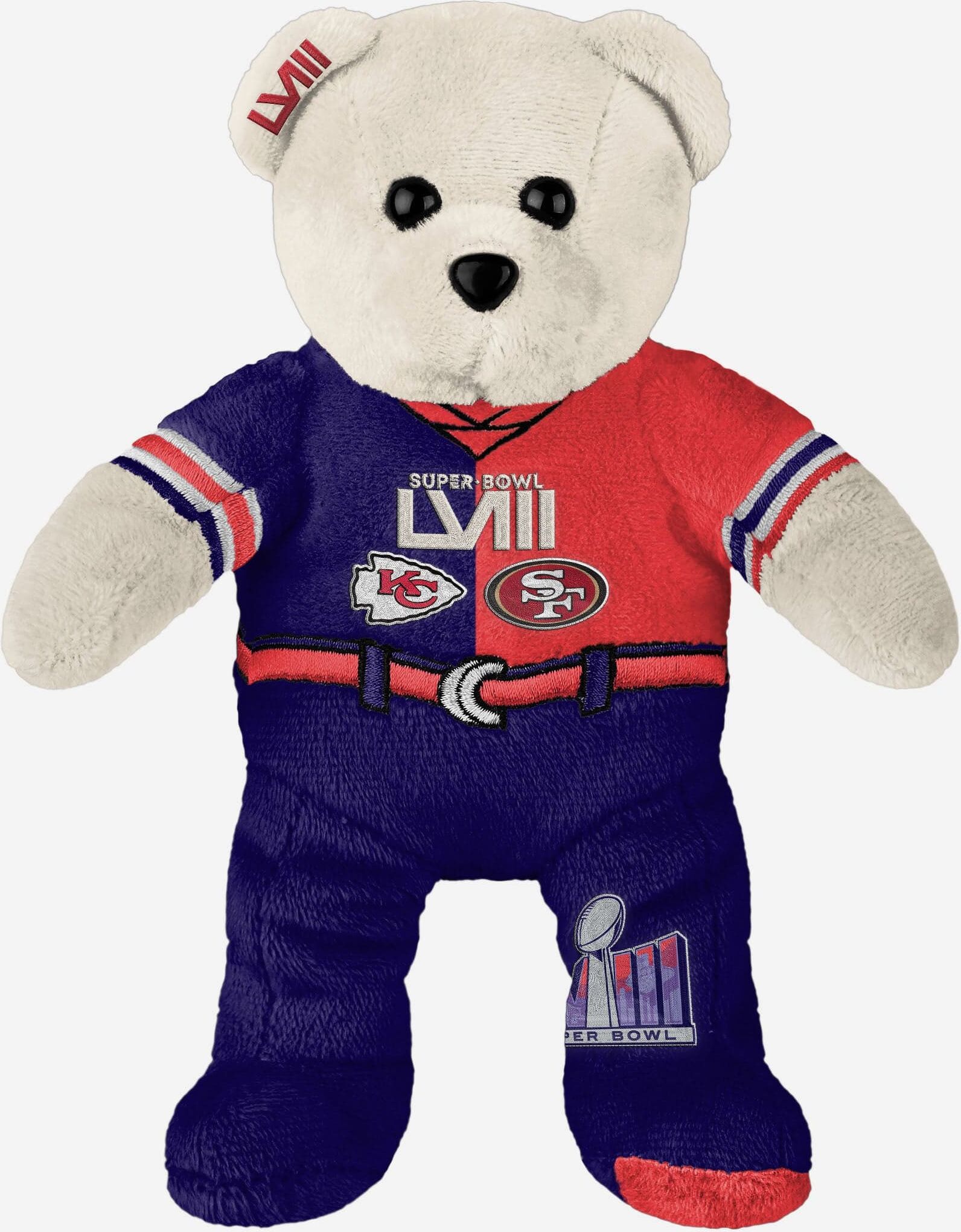 FOCO Super Bowl LVIII Matchup Team Beans Commemorative Embroidered Bear -