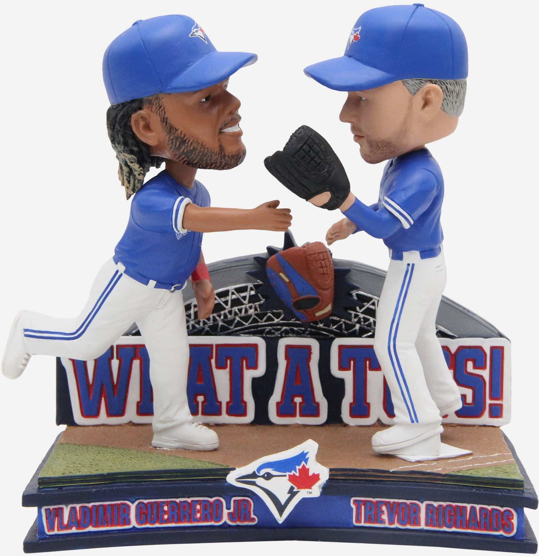 FOCO Vladimir Guerrero Jr & Trevor Richards Toronto Blue Jays Glove Toss Dual Mini Bobblehead -