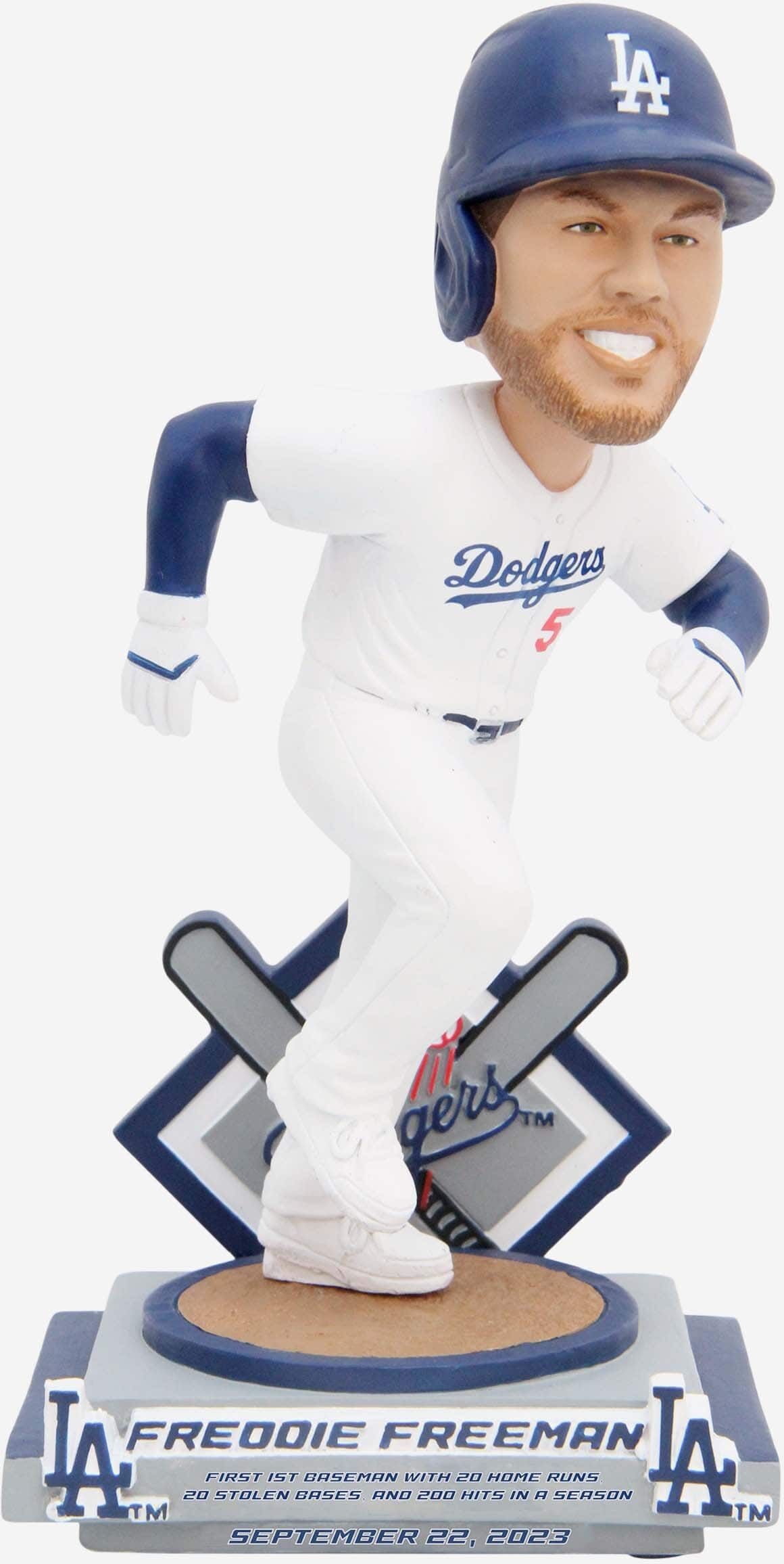 FOCO Freddie Freeman Los Angeles Dodgers 200 Hits 20 Home Runs 20 Steals Bobblehead -