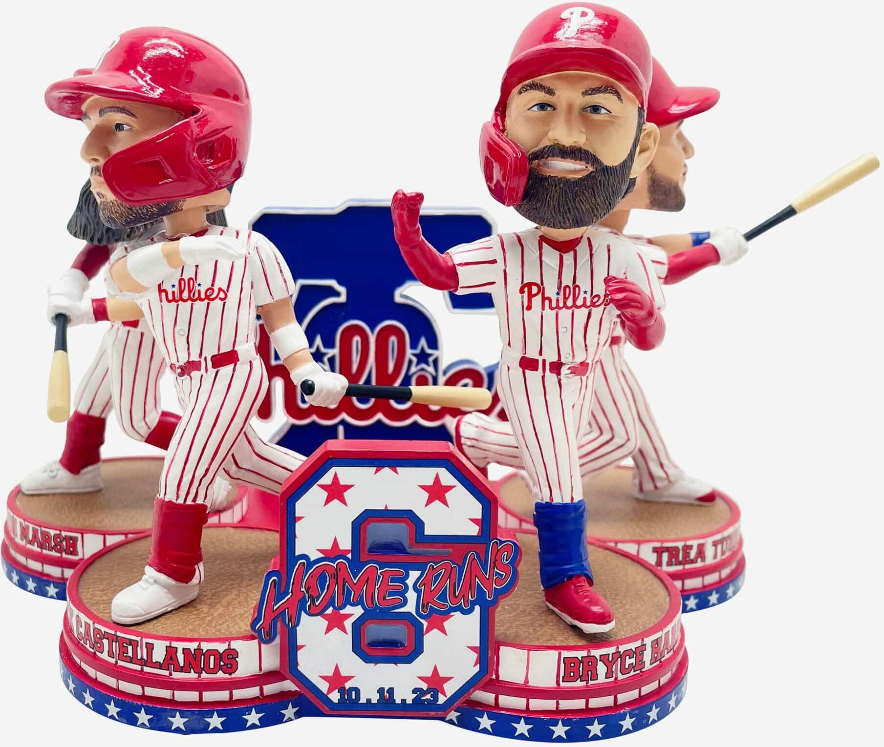 FOCO Philadelphia Phillies 2023 NLDS Game 3 Home Run Mini Bobblehead Scene -